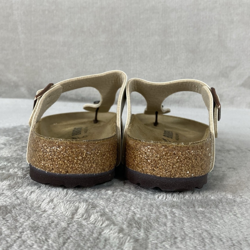 Birkenstock Gizeh Sandals Womens US 6 EU 37 Pearl White Birko Regular Fit NEW - Picture 7 of 10
